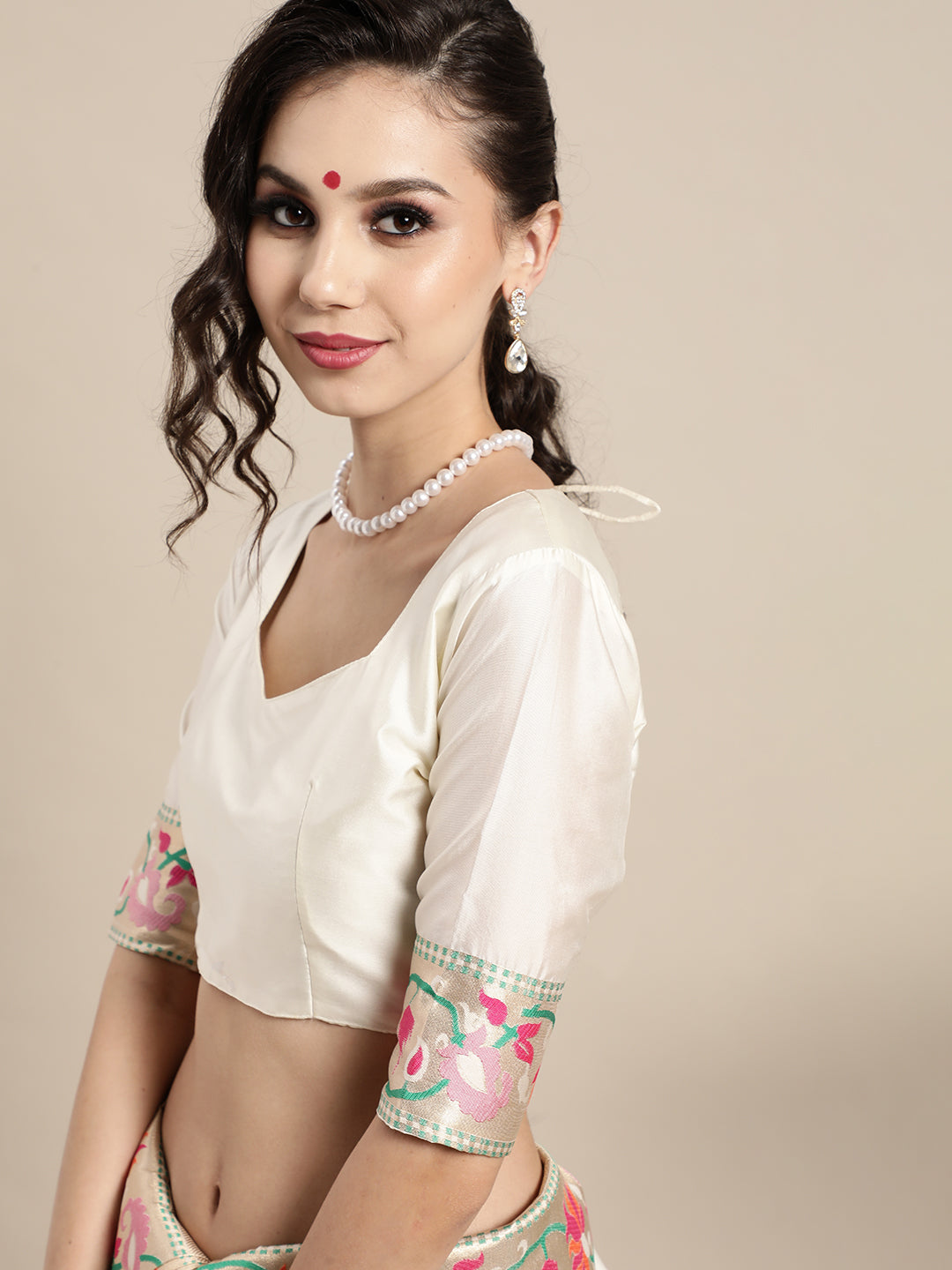 Saree Mall Off White & Golden Woven Design Banarasi Saree | Swadesiicart