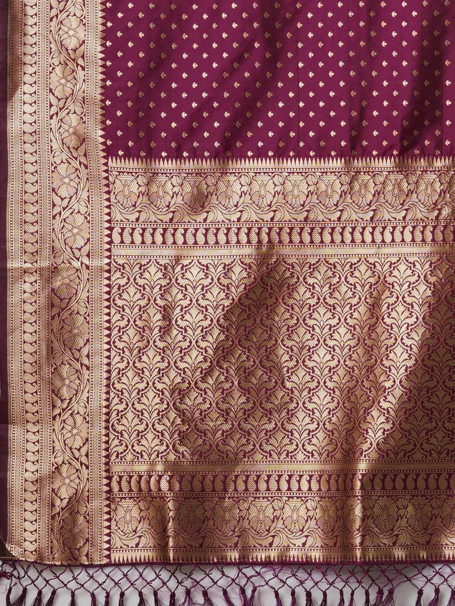 Anouk Woven Design Zari Silk Blend Banarasi Saree | Swadesiicart