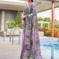 Tikhi Imli Mauve Abstract Printed Satin Half and Half Saree | Swadesiicart