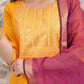 Vishudh Floral Yoke Design Straight Kurta with Palazzos & With Dupatta - Swadesiicart