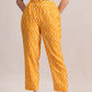 Aavyora Women Mustard Yellow Floral Printed Kurta with Chevron Printed Pants & Dupatta Set - Swadesiicart