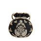 Masq Black & Gold-Toned Embellished Embroidered Potli Clutch - Swadesiicart