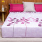 URBAN SPACE Divine Purple Floral 144 TC Pure Cotton Queen Bedsheet With 2 Pillow Covers - Swadesiicart