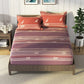 Nautica Purple & Orange Striped Cotton 160 TC King Bedsheet With 2 Pillow Covers - Swadesiicart
