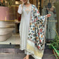 The52 Off White Women's Gorgeous Embroidered Viscose Chanderi Fabric Straight Kurta Pant with Dupatta Set - Swadesiicart