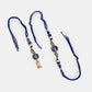 NVR Women & Men Set of 2 Blue Evil Eye Beaded Bhaiya Bhabhi Rakhi With Roli Chawal | Swadesiicart