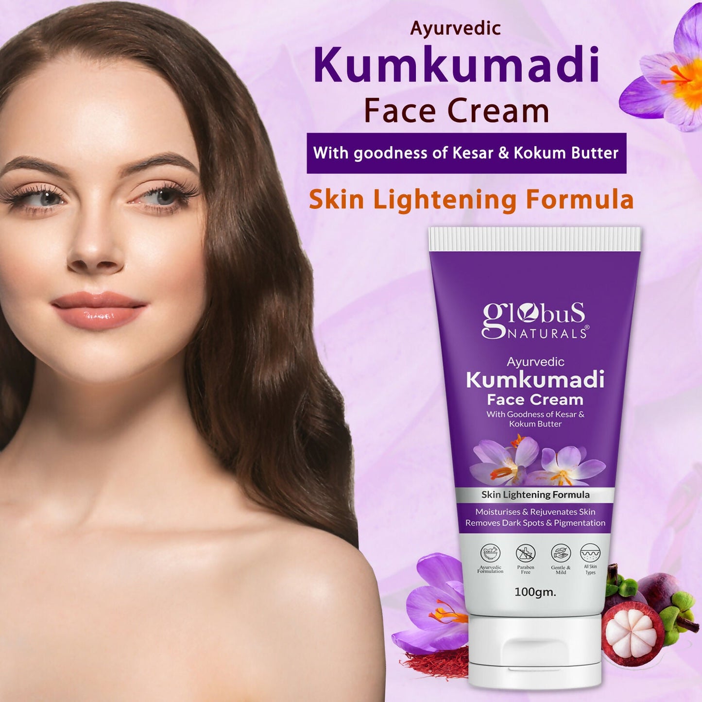 Globus Naturals Ayurvedic Kumkumadi Skin Lightening Face Cream | Swadesiicart