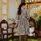 Vaasva Women Olive Green Muslin Floral Print Alia cut Kurta & Pant (Cord set) - Swadesiicart