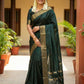 Shree Shyam Fashion Bottle Green Soft Silk Saree