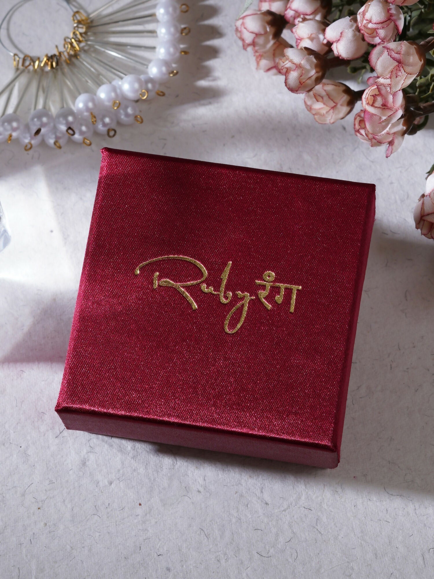 white stone ring (silver) - Ruby Raang | Swadesiicart