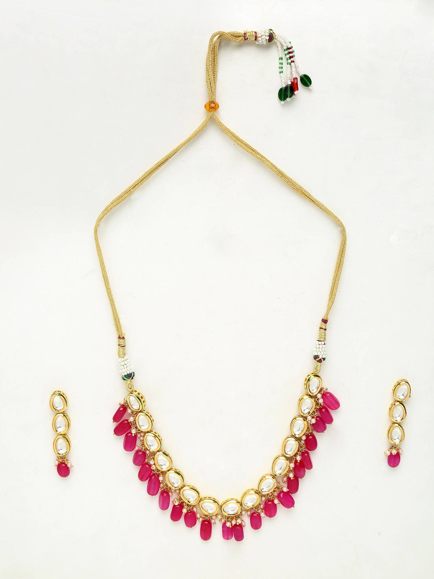 Kundan Choker With Earrings - Ruby Raang | Swadesiicart