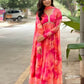 Indian Clothing Dishitha Creation Women Floral Printed Designer Gown - Pink - Swadesiicart