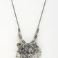 NVR Women's Silver-Toned Radha Krishna Pendant with Chain | Swadesiicart