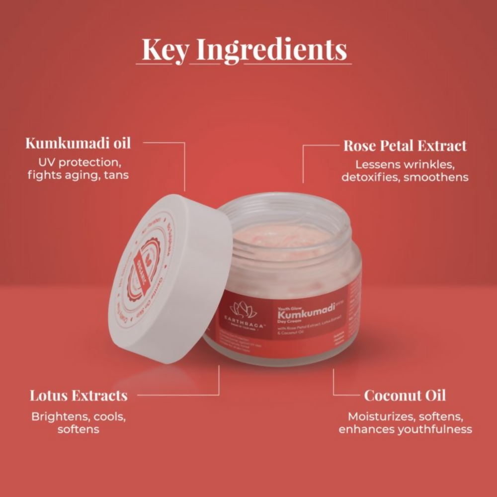 Earthraga Kumkumadi Day Cream SPF 30 | Swadesiicart