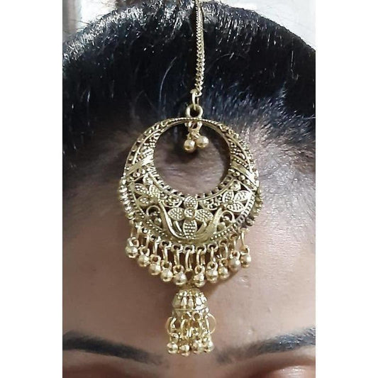 MS Fashion India Traditional Ethnic Wear Maang Tikka With Hanging Jhumka | Swadesiicart