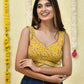 Amodini Designer Studio Floral Position Print Women Yellow Blouse