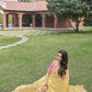 Vamsee Rashmika 2.0 Yellow Georgette Silk Saree - Swadesiicart