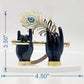 House Of Wemy Gold-Polished Lord Krishna Hands Idol with Flute and Pecock Feather - Black - Swadesiicart