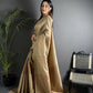 Joban Fashion Ivory Banarasi Soft Lichi Silk Checks & Woven Saree | Swadesiicart