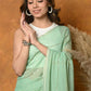 Very Much Indian Designer Mul Cotton Handloom Saree with Sequins - Sea Green | Swadesiicart
