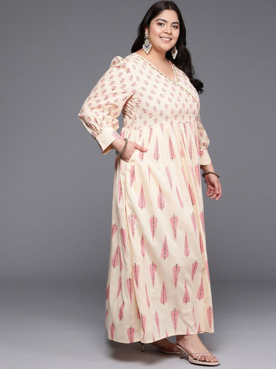 Ahalyaa Women's Traditional wear Ethnic Dress - Tan | Swadesiicart