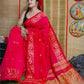 Exclusive Collection Beautiful Red Pure Cotton Woven Handloom Saree With Running Blouse Piece - Swadesiicart