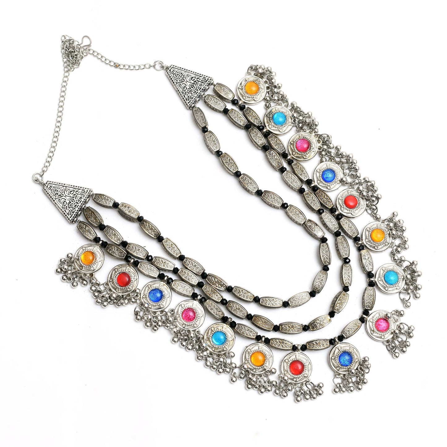 Mominos Fashion Johar Kamal Handicraft Finish Kundan Work Long Necklace For Women (Multi) | Swadesiicart