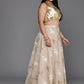 Ahalyaa Women's Traditional Wear Co-ords - Tan - Swadesiicart