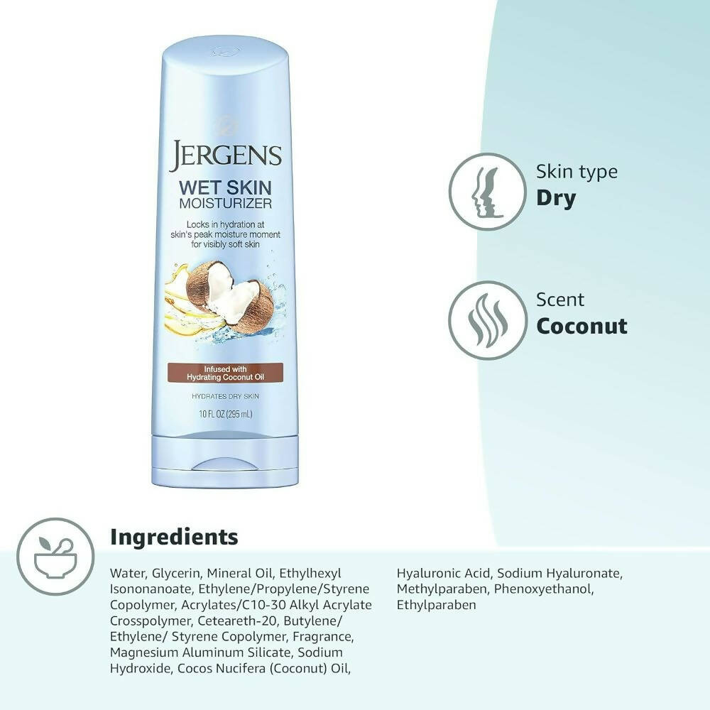 Jergens Wet Skin Body Moisturizer With Refreshing Coconut Oil | Swadesiicart