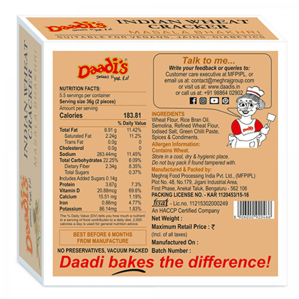 Daadi's Masala Bhakhri - Swadesiicart