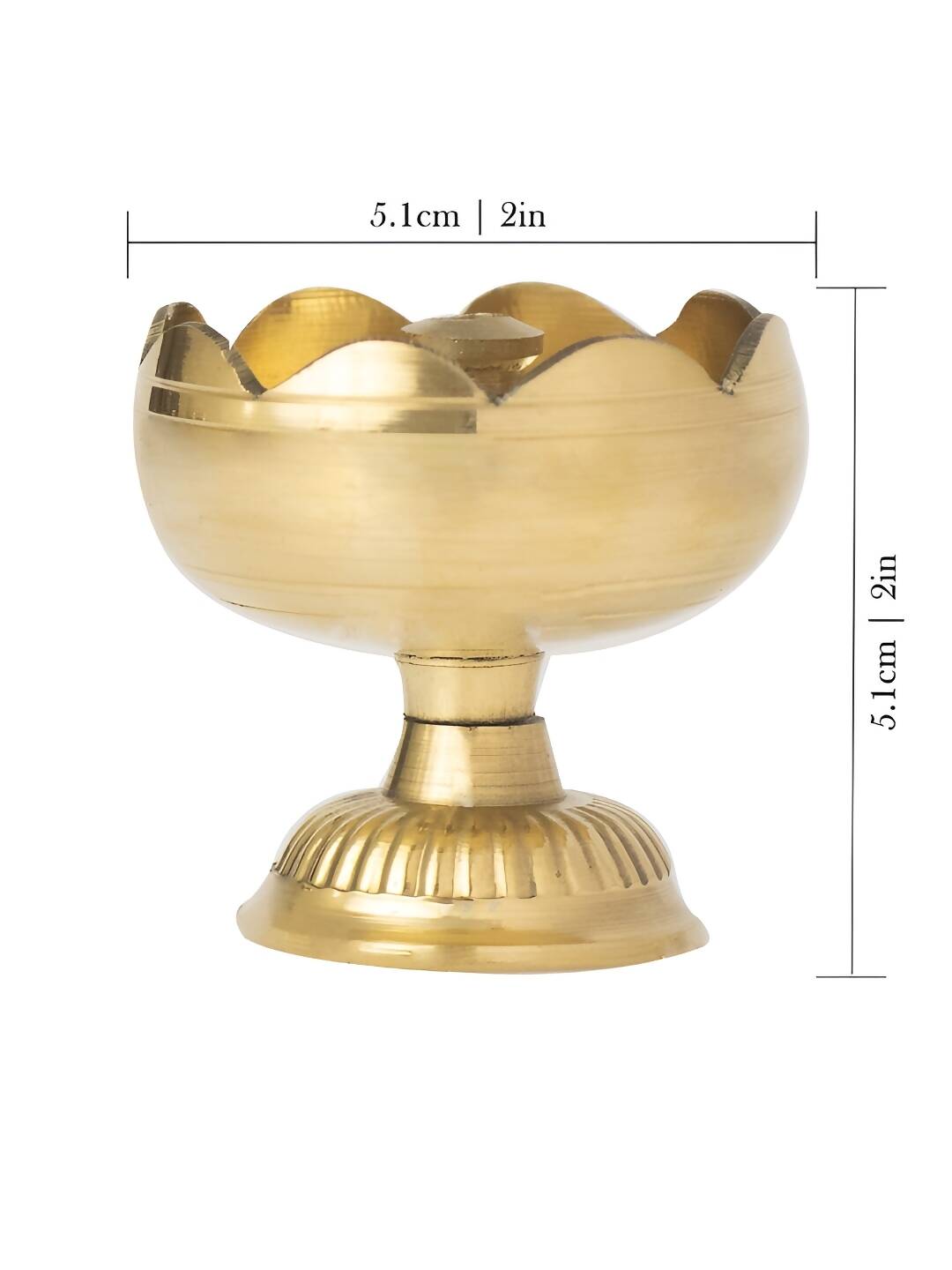 Spillbox Gold-Toned Brass Big Diya Pooja Essential | Swadesiicart