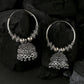 NVR Women Silver-Plated Contemporary Jhumkas Earrings | Swadesiicart