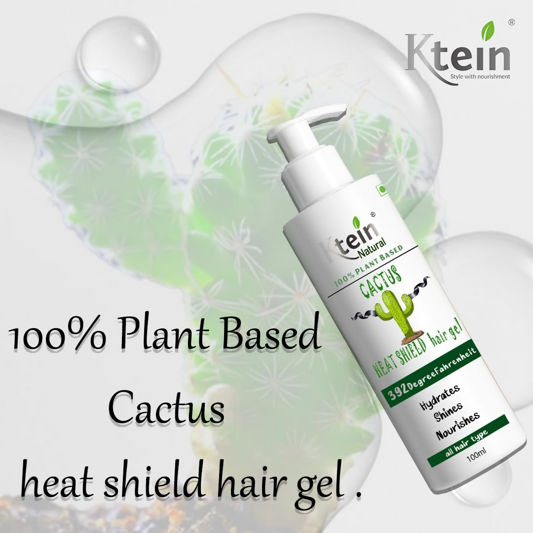 Ktein Cactus Heat Gel: 392°F Ultimate Heat Defense & Luscious Hair - Swadesiicart
