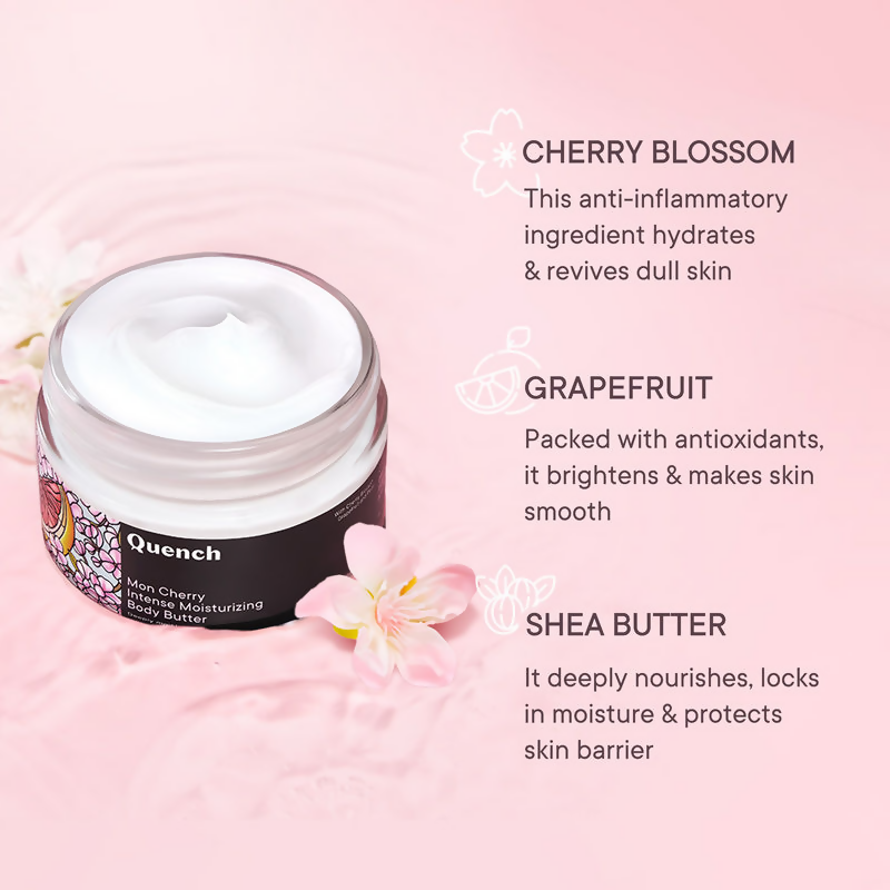 Quench Moisturizing Body Butter with Cherry Blossom | Swadesiicart