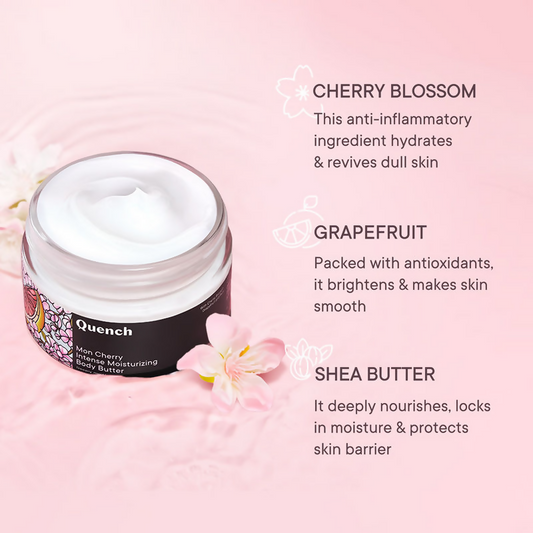 Quench Moisturizing Body Butter with Cherry Blossom | Swadesiicart