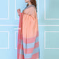 Very Much Indian Traditional Patteda Anchu Ilkal Handloom Saree - Peach Tone | Swadesiicart