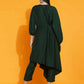 Women Republic Green Fusion Style Kurta With Hand Embellishment And Pants | Swadesiicart