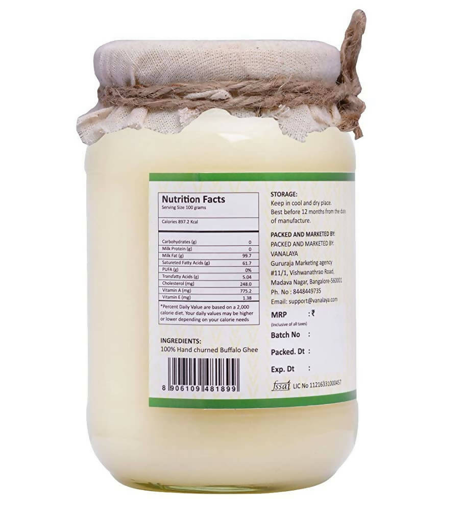 Vanalaya Buffalo Ghee | Vedic Bilona Method | Churned From Curd | Pure & Natural | Buffalo Ghee | Swadesiicart