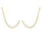 NVR Pearl Studded Classic Gold-Polished 2 Line Ear Chain Ear Cuff | Swadesiicart