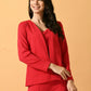Myshka Women's Pink Solid Coat With Trousers - Swadesiicart