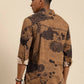 Brown Men Pure Cotton Relaxed Floral Opaque Printed Casual Shirt - Mahotsav