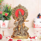 KridayKraft Gold-Polished Maa Saraswati Metal Statue