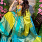DEIANA'S Beautiful Designer Golden zari Soft Lichi Silk Saree - Yellow - Swadesiicart