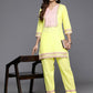 Ahalyaa Women's Traditional Wear Co-ods - Yellow | Swadesiicart
