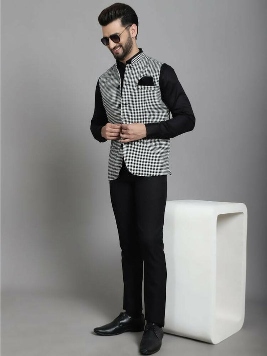 Even Apparels Nehru Jacket With Welt Pockets - Multi | Swadesiicart