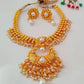 White Kemp Necklace With Earrings
