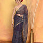 Very Much Indian Pure Kota Cotton Handblock Printed Saree - Dark Blue | Swadesiicart
