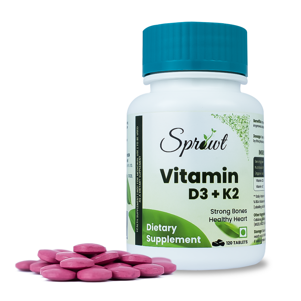 Sprowt Vitamin D3 + K2 Help in Strong Bones Tablets - Myupchar