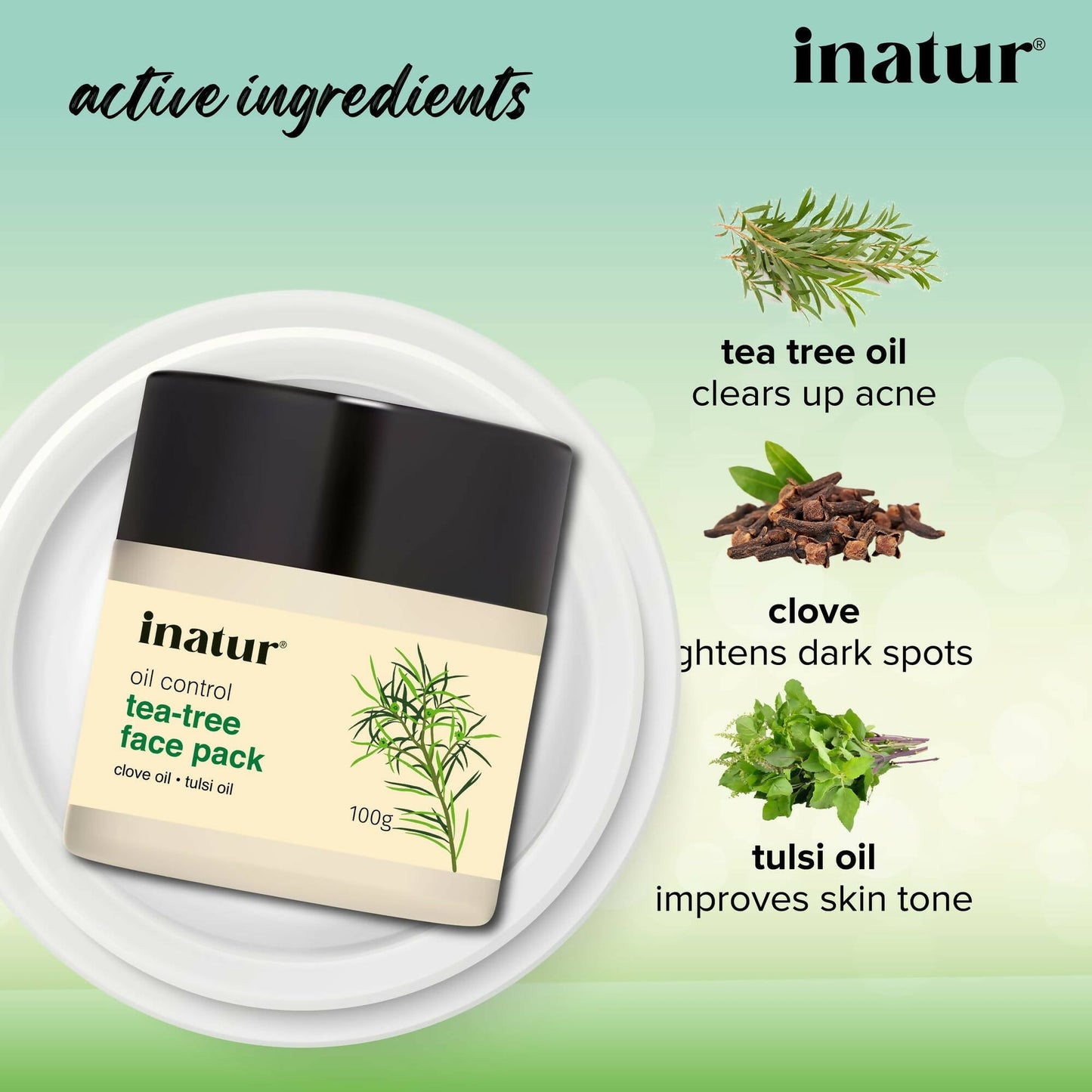 Inatur Tea Tree Face Pack - Swadesiicart