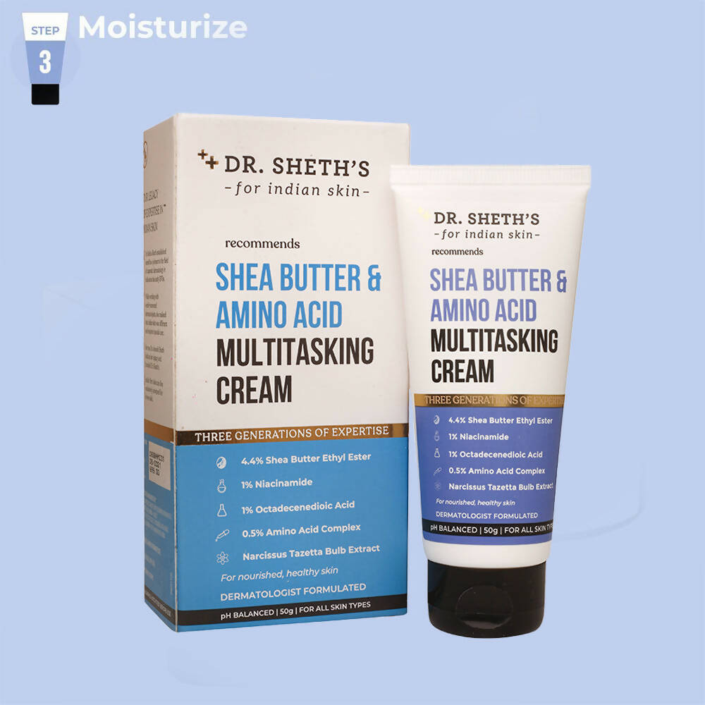 Dr. Sheth's Shea Butter Face Cream with 1% Niacinamide For Dryness, Damaged Skin, For All Skin Types - Limited Time Offer - Swadesiicart